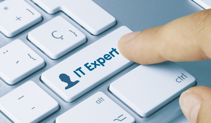 IT Experts Keyboard button for an IT expert.