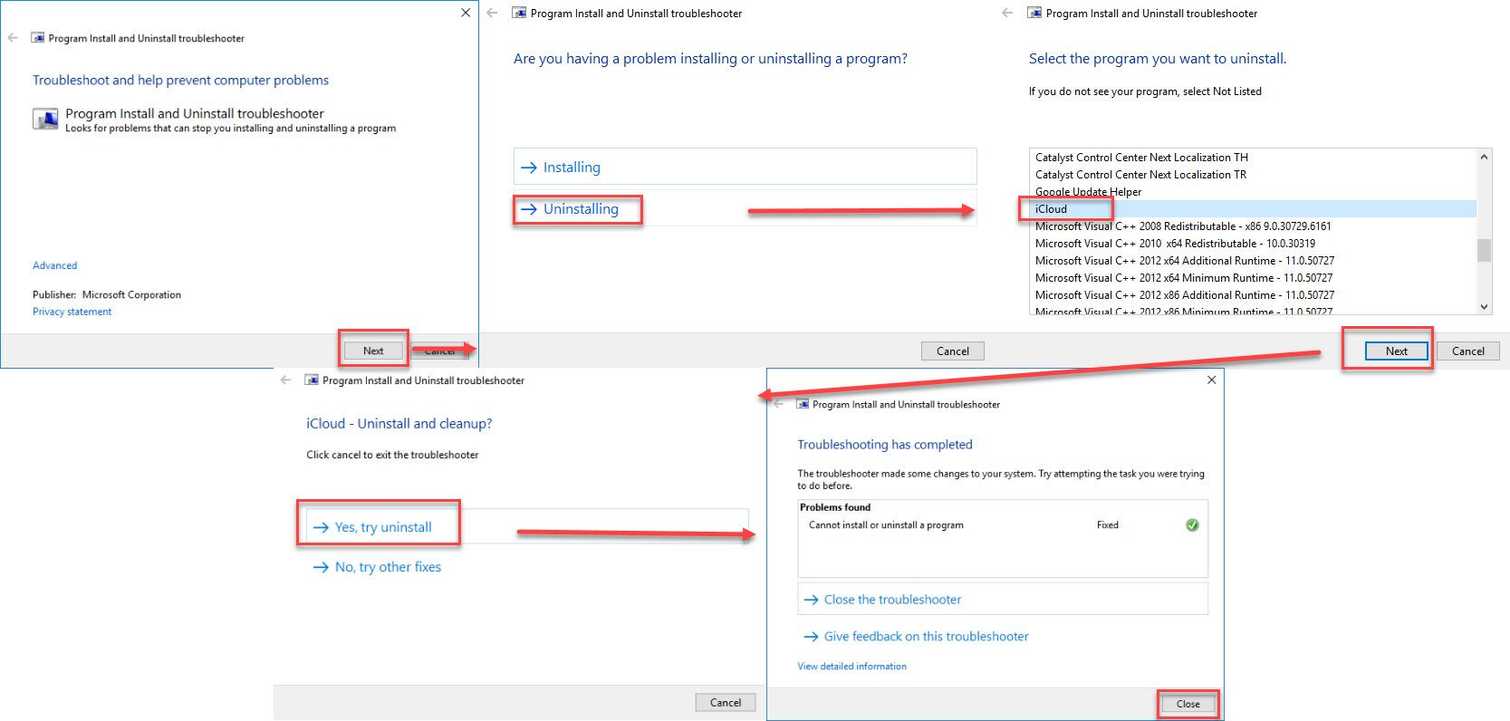 Use Microsoft Uninstaller