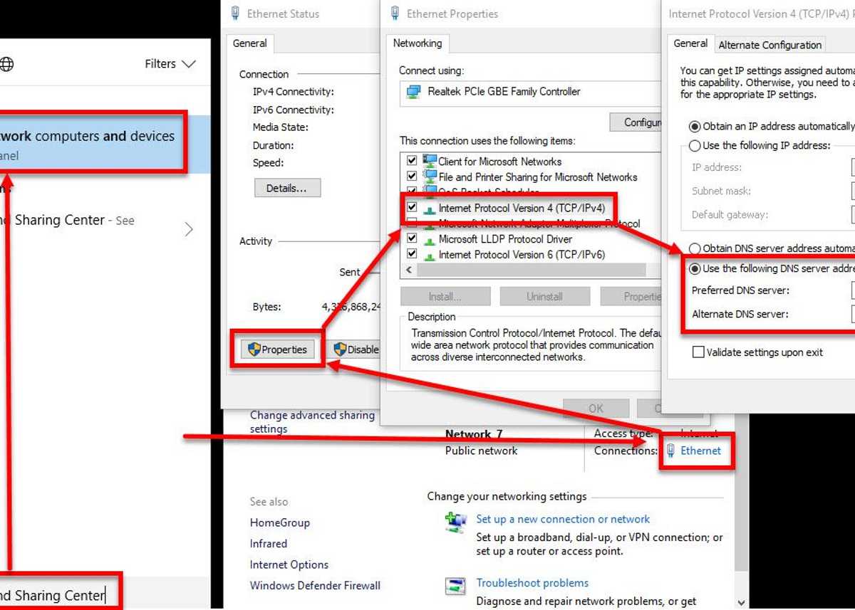 Input DNS server manually