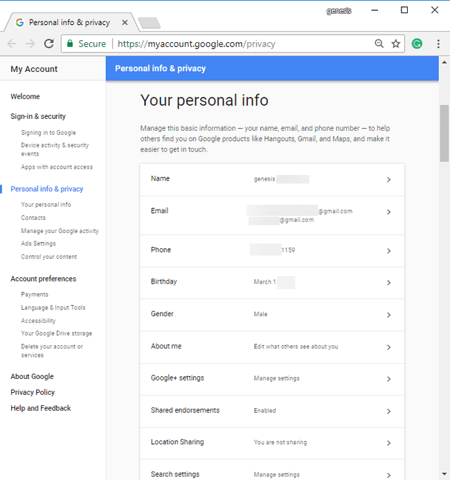 Fill in Your Personal Information