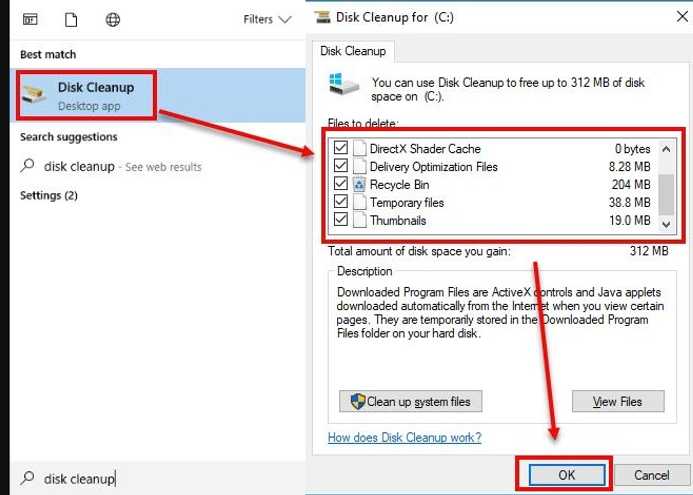 Run Disk Cleanup and CCleaner