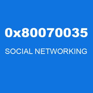 0x80070035 is an error code that typically indicates a networking issue