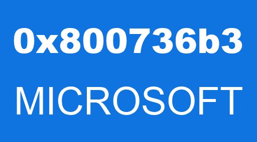 0x800736b3 MICROSOFT