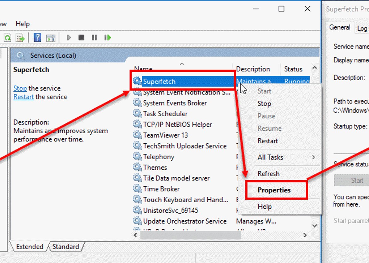Disable Superfetch/Prefetch