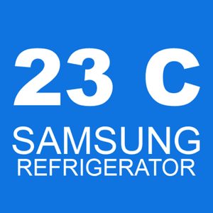 The 23 c error code on a Samsung refrigerator indicates that the unit's evaporator fan motor has failed