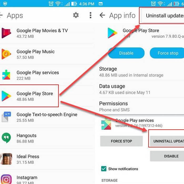 Update Google Play Store