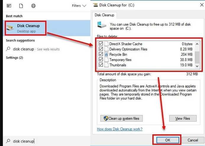 Run Disk Cleanup and CCleaner