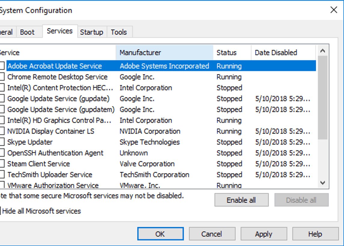 Run Clean Boot and Do a Windows Update
