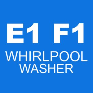 The E1 F1 error code on a Whirlpool washer indicates that the washer is not draining properly