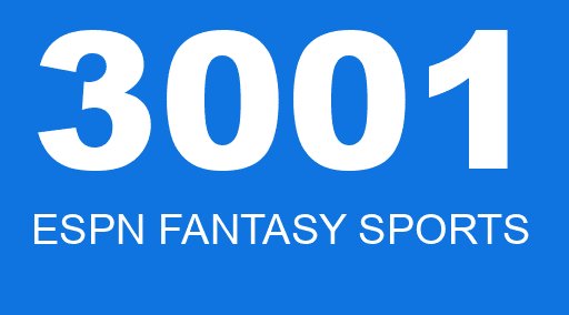 3001 ESPN FANTASY SPORTS