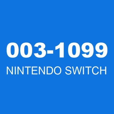 003-1099 NINTENDO SWITCH