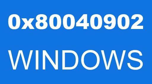 0x80040902 WINDOWS