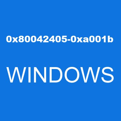 0x80042405-0xa001b WINDOWS