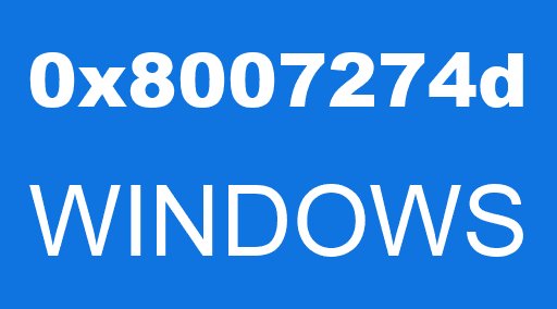 0x8007274d WINDOWS