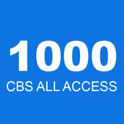1000 CBS ALL ACCESS