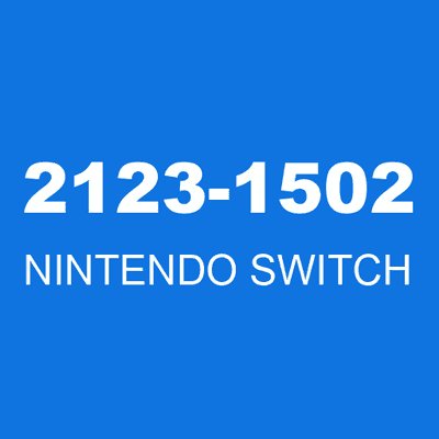 2123-1502 NINTENDO SWITCH