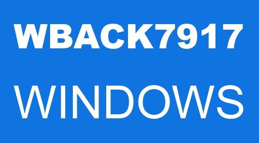 WBACK7917 WINDOWS