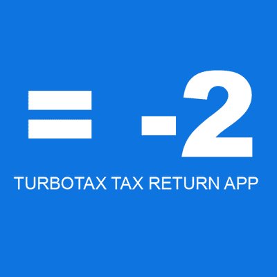 = -2 TURBOTAX TAX RETURN APP
