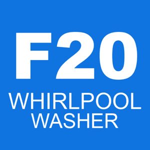 The F20 error code on a Whirlpool washer indicates that the washer is not draining properly