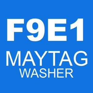 F9E1 is an error code that indicates that the washer is not draining properly