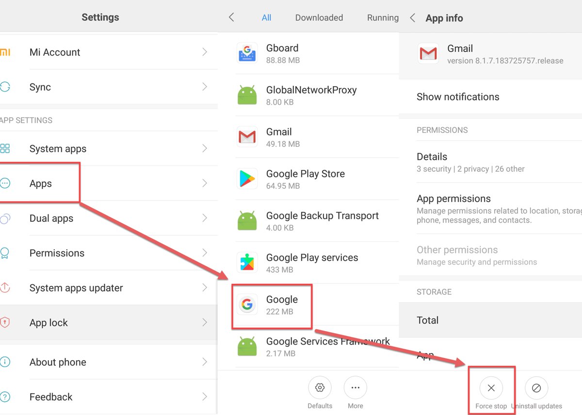 Rerun Gmail App