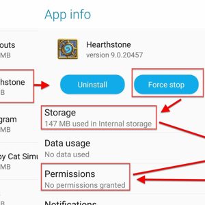 Hearthstone installation error Android is an error that usually occurs when you don't have enough space on your device to install Hearthstone.

