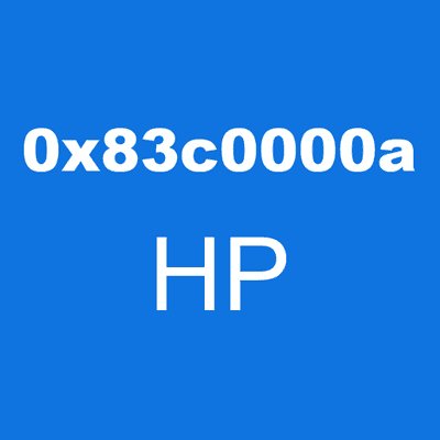 0x83c0000a HP