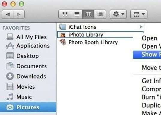 Delete the cache in the iPhoto Library folder