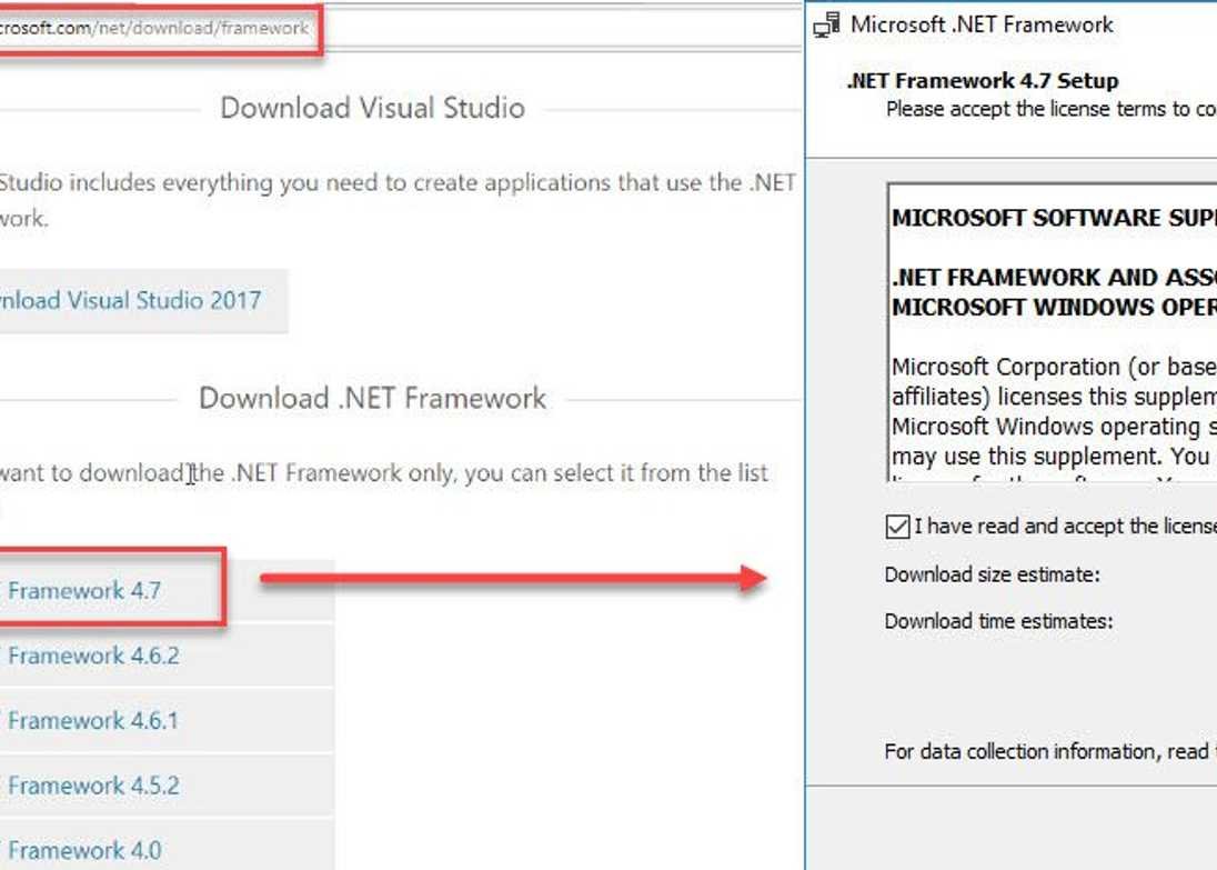 Install or Update Microsoft NET Framework to the latest version