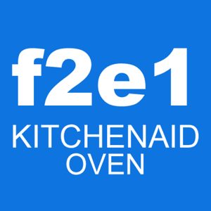 The KitchenAid oven error code F2E1 occurs when the oven door is not closed properly