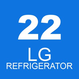 The LG refrigerator error code 22 indicates that the refrigerator's freezer temperature is too high