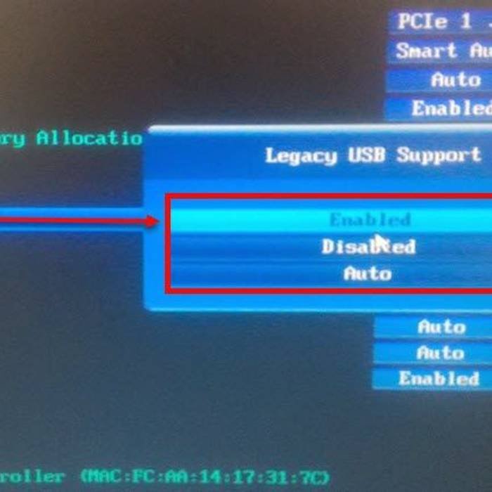Configure BIOS setting