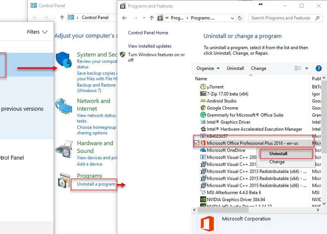 Reinstall Microsoft (MS) Office