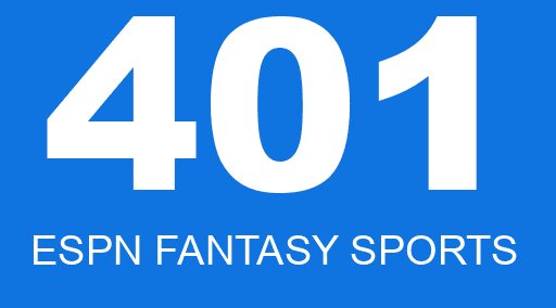 401 ESPN FANTASY SPORTS