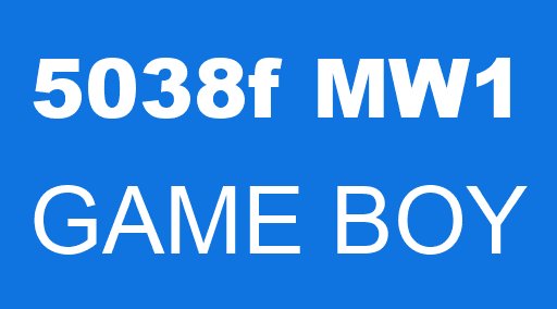 5038f MW1 GAME BOY
