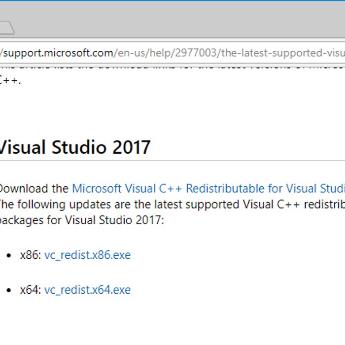 Microsoft Visual C++ Redistributable Packages