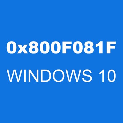 0x800F081F WINDOWS 10