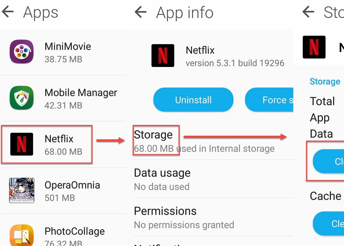 Clear Netflix Data