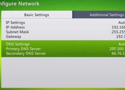 Check DNS setting for Gaming Console