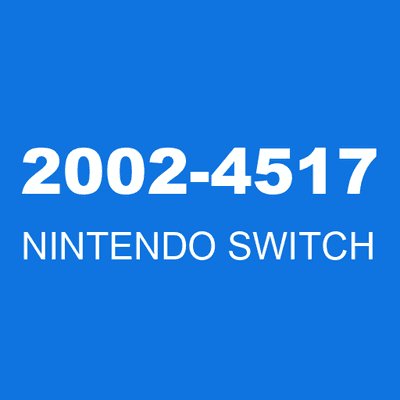 2002-4517 NINTENDO SWITCH