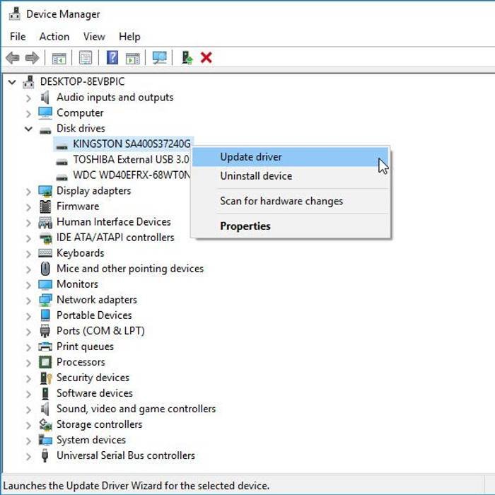 Test Hard disk drive (HDD) or Solid state drive (SSD)