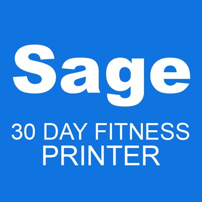 Sage 30 DAY FITNESS printer