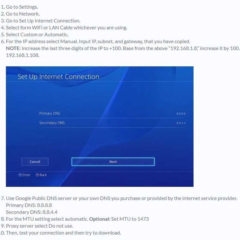 Configure network settings