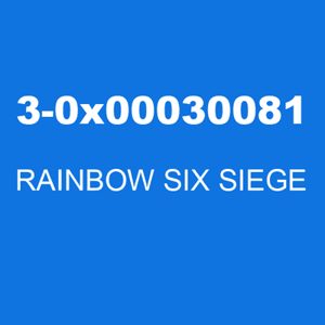The error code 3-0x00030081 is an error that can occur when the game tries to connect to the Ubisoft servers
