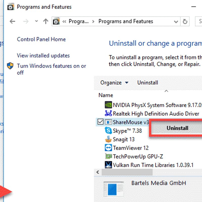 Reinstall the program