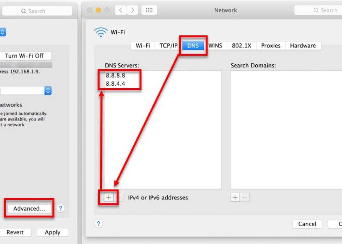 Use a DNS address