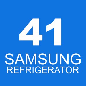 Samsung fridge error code 41 is caused by a problem with the evaporator fan