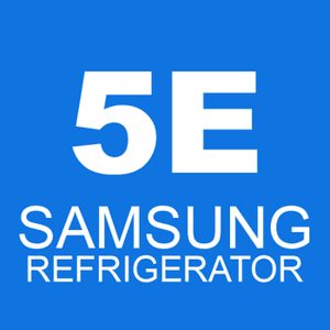 The 5E error code on a Samsung refrigerator indicates a problem with the water filter