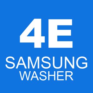 The Samsung washer 4e code is an error code that indicates that the washer is not draining properly