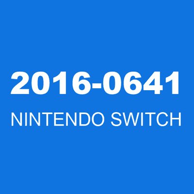 2016-0641 NINTENDO SWITCH